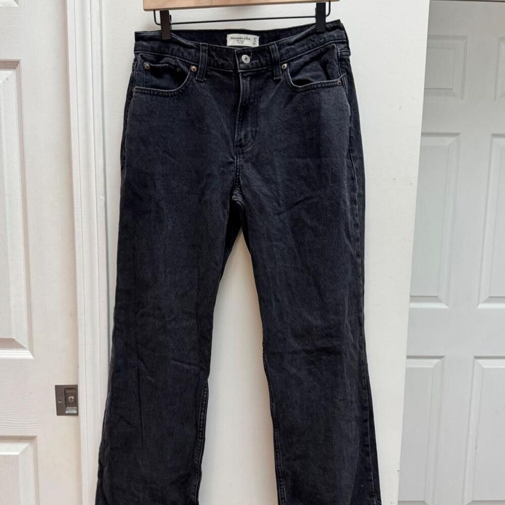 Abercrombie-fitch Women's Black and Navy Jeans